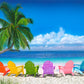 Beach Chairs Painting Art - "Beach Chairs" by Jason Fetko