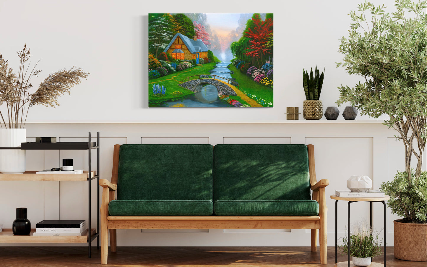 Cottage Painting Art - "Springtime Cottage" by Jason Fetko